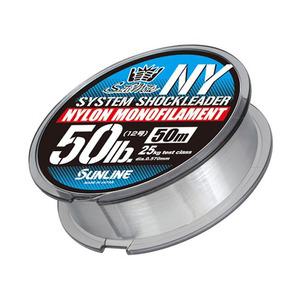 선라인 시스템 쇼크리더 NY 50m 14호 - 16호 바다 선상 갯바위 낚시 나일론 목줄 낚시줄
