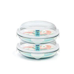 [글라스락] 온더테이블 원형 800ml 2조 세트