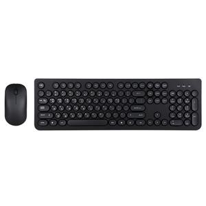 WKM810 레트로감성 슬림형 무선 키보드 마우스 콤보 세트 / 1200dpi 좌우대칭 / 배터리 기본제공