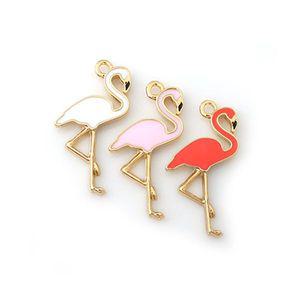 싼비즈 [7102-01]에폭펜던트 플라밍고 13x27mm 골드 ,1개