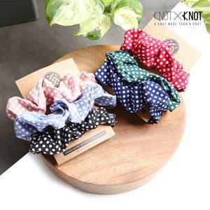 [KNOTXKNOT] 3pcs 추억의 복고 땡땡이 곱창밴드_미니