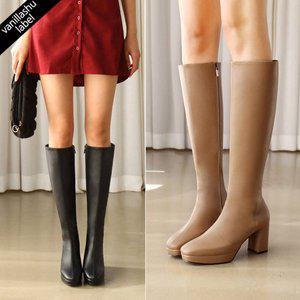 [바닐라슈] 로델스 프리미엄 라인 베이직 가보시 롱부츠(8cm)