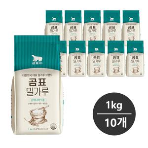 곰표 밀가루1kg 10개입/중력다목적용/무표백/합성보존료 무첨가/수제비/칼국수/부침용/무배
