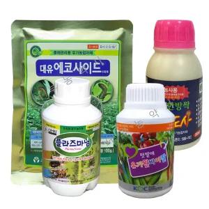 고추 친환경재배 4종세트 유기농자재 및 비료 (출처 본문참조-진딧물 응애 청벌레 민달팽이 파밤나방 탄저병 흰가루병 약)