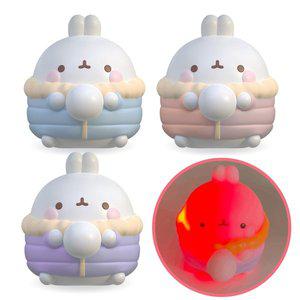 [기타]몰랑이 풍선부는 라이트 몰랑 피규어 led 젤인형 말랑이장난감