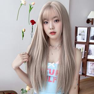 키라비 가발 여성 통가발 스트레이트 긴머리 75cm KPE0423