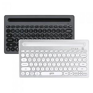지클릭커 OFFICEPRO WK40 거치형 패드폰 저소음 무선 블루투스 키보드 (실버화이트)