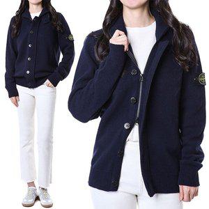 [스톤아일랜드] 와펜패치 버튼집업 여성 니트 가디건/8115547A3 A0020
