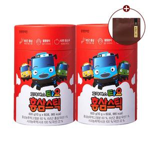 [동원천지인] 꼬마버스 타요 어린이 홍삼스틱(10g 60포 60일분) x 2개 + 쇼핑백
