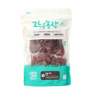 작은농장 안심오리 1kg 사사미 대용량 강아지 간식