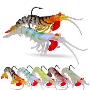 루어바늘 미끼 육식 물고기 소프트 새우 웜 낚시 /태클 야광 Wobblers 저음 잉어 실리콘 인공 1