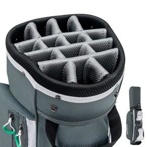 GYMAX 골프백, 레인 후드가 달린 14웨이 골프 클럽백, 지퍼 포켓 7개, 음료 쿨러 및 듀얼 스트랩, 내구성이 뛰어난 경량 카트 스탠드 가방 남성용