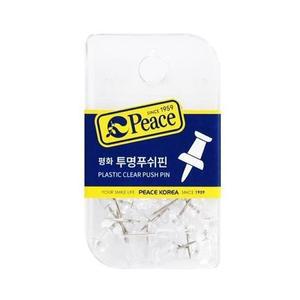필통 평화 투명푸쉬핀 no.12-6