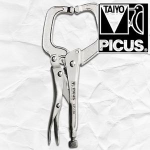 피쿠스 150mm C형 클램프 바이스그립 락킹 플라이어 고정 홀딩 바이스플라이어 CP-150
