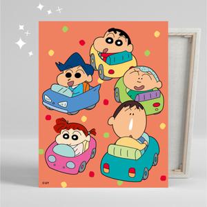 DIY 보석십자수 짱구는 못말려 짱구와 카트레이싱 캔버스 40x50cm