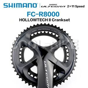 시마노 ULTEGRA FC R8000 크랭크 셋 HOLLOWTECH II 2x11 속도 도로 자전거 Hollow Tech 체인 휠