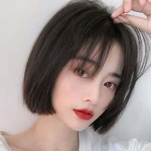 옆머리 똑딱이 부분가발 내추럴블랙 정수리 헤어피스