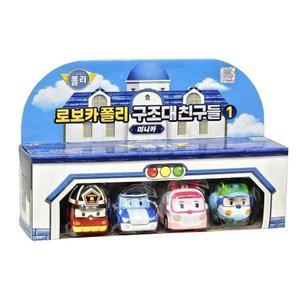 고품질 로보카 폴리 장난감 미니카 구조대친구들 4종 세트 (WFHPBRV)