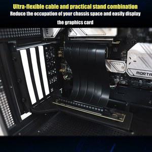 호환 PCI 4 0x16, 케이블, 90 익스텐더 수직 금속 마운팅 고속 키트, 라이저 거치대 도 GPU PCI-E