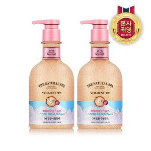 [엘지생활건강]벨먼 스파 수분광채 핑크솔트 스크럽 바디워시 400ml x 2개