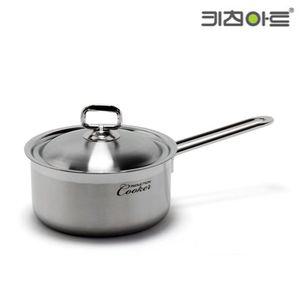 국산 인덕션겸용 통스텐 투톤 편수냄비 18cm