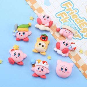 10-50Pcs  수지 커비 핑크 DIY 브로치 머리핀 쥬얼리 수제 액세서리 휴대폰 쉘 워터 컵