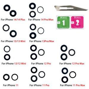 카메라 유리 렌즈 후면 후면 카메라 유리 렌즈 (접착제 교체 수리 부품 포함) iPhone 11 Pro Max 14 Plus 13 12 mini