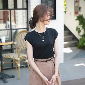 [데일리앤] 여름 스판 캡소매 나시 티셔츠