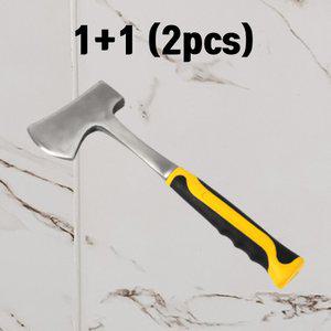 푸토 1+1 캠핑 장작 도끼 나무 절단 손도끼 강력 스텐레스 34cm