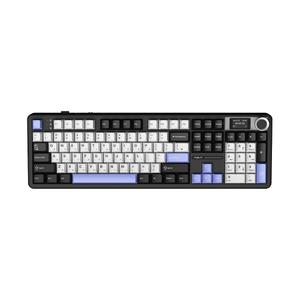 AULA F108Pro 유무선 아우라 독거미 LCD 기계식키보드 국내정품 오로라 블랙, 저소음 솜사탕축