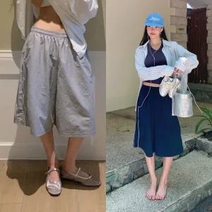 [모코블링] 삥줄 나일론 버뮤다팬츠 #반바지 #여름반바지 #트랙팬츠 #버뮤다팬츠 #여름바지 #밴딩바지 #와이드팬츠 #나일론팬츠 #장마룩 #남녀공용