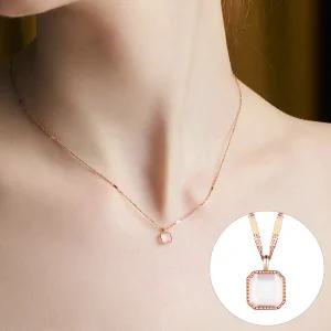 [로즈몽] 14K 로즈쿼츠 목걸이 RA24D29P