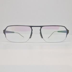 [ByWP] Mens Glasses Frames Stainless Steel Polished Gun Metal Grey BY09060GY Ex...
