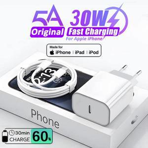 정품 30W 타입 C 급속 충전기 아이폰 16 15 14 13 12 11 프로 맥스 미니 X XS XR 플러스 Magsafe 무선 고