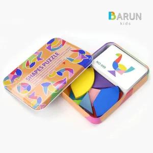 바른키즈 에그 탱그램 퍼즐 / 칠교놀이 활동카드포함 원목교구 활동카드