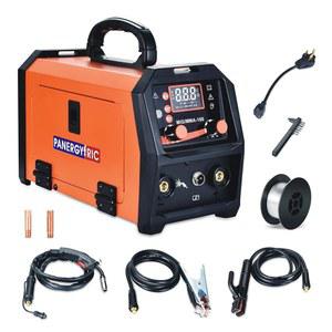 PANERGYRIC 160A MIG 용접기, 110V/220V 이중 전압 코어 용접기 무 MIG/ 트 TIG/스틱 3 in 1 대형 LED 디지털 디스플레이 휴대용 용접기 IGBT 인버터 용접기용