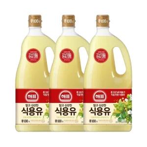 사조 해표 식용유 콩기름 1.8L x 3개 대두유 기름 오일