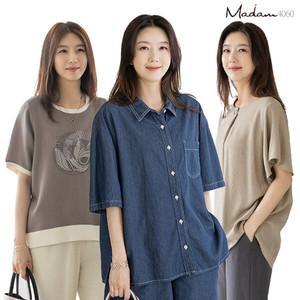 엄마옷 마담4060 풍기인견플리츠팬츠-YMPN204001-