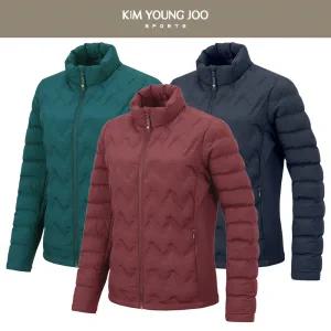 [김영주 골프][간절기겨울용]김영주스포츠 여성 무봉제 다운 경량 패딩점퍼 WJ218