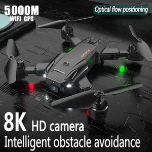 입문용 농업용 드론 5G 8K HD 전문 와이파이 GPS 듀얼 카메라 FPV 회피 폴드 쿼드콥터 광학 흐름 위치 배터