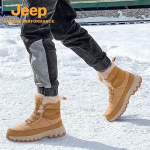 JEEP 커플신발 겨울 벨벳 두꺼운 밑창 하이탑 경량등산화