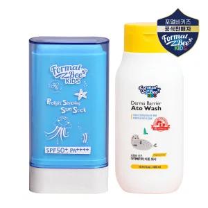 포멀비 키즈 프로폴리스 수딩 선스틱19g 1개+아토워시 300ml