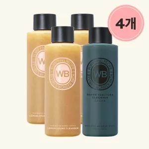 [조성아뷰티공식] 200ml x 4개 원더바스 레몬청클렌저+슈퍼베지톡스 클렌저 리뉴얼