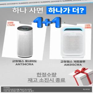 [원플러스원] 교원웰스 공기청정기 Goodbye Summer 행사