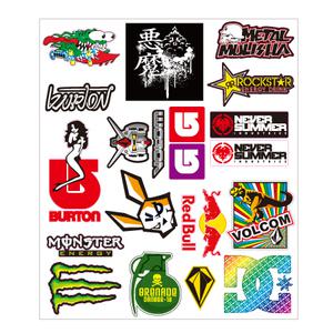 Snowboard SET 스티커/스노우보드/버튼/볼컴/볼콤/burton/volcom/dc shoe/레드불/몬스터에너지/락스타/세트