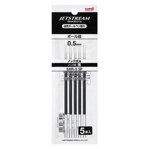 유니 제트스트림 볼펜 리필심 SXR-5 5P 0.5mm qmffor