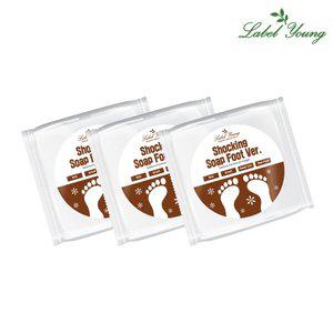 [라벨영][3개 세트] 쇼킹솝 풋버전(발꼬락 비누) / 발 땀+냄새+각질 멀티케어 문제성 발고민전용