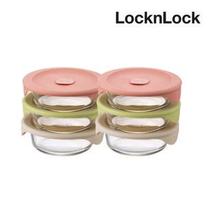 락앤락 바로한끼 밥용기 355ml 6P세트 이유식 냉동밥 보관용기 전자레인지 내열 유리 TOP_L503S3Ps2