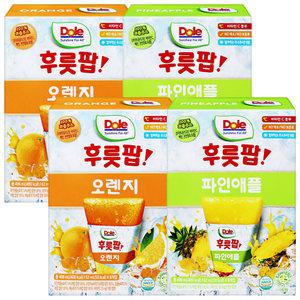 Dole 얼려먹는 주스 후룻팝 8입 오렌지 2개 + 파인애플 2개