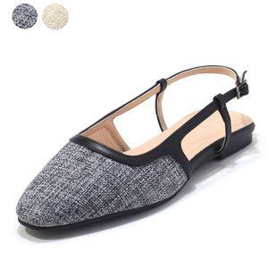 [갤러리아] 세라 여성 소가죽 콤비 스퀘어 슬링백 샌들 C24G404 검정 1CM